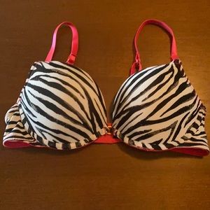 Zebra Print Push Up Bra